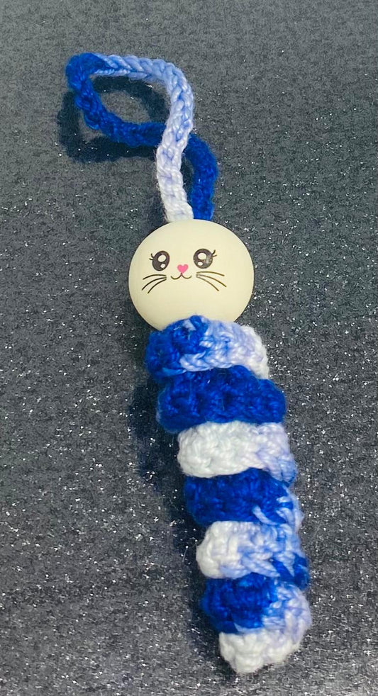 Chenille bleu chat